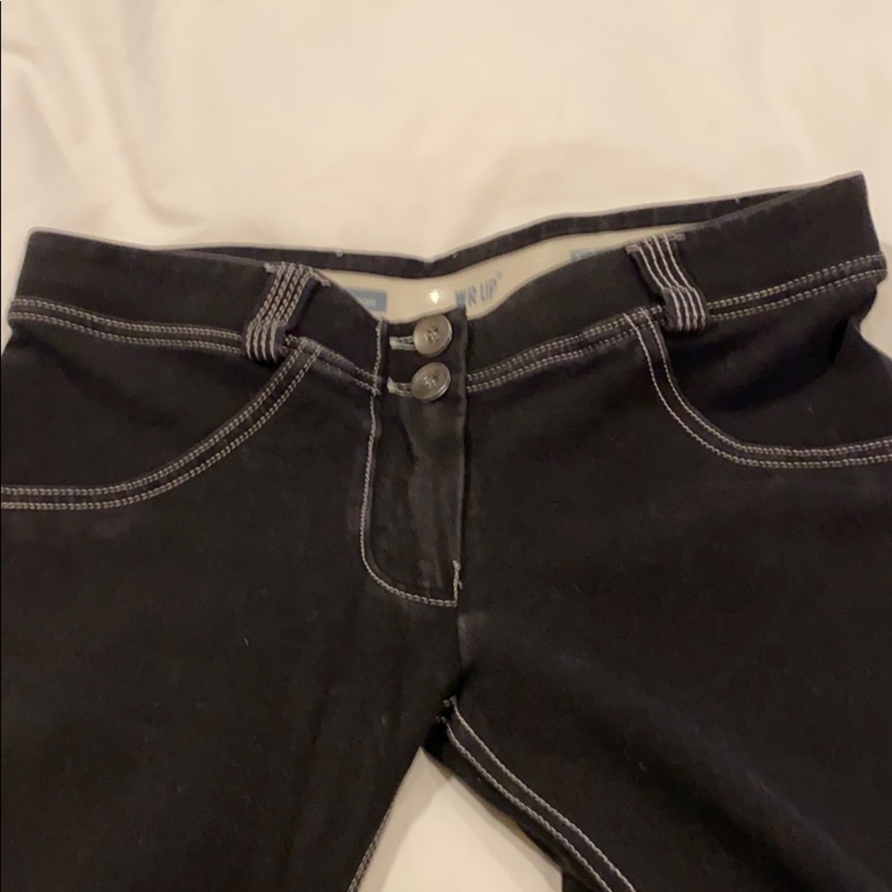 Freddy contrast stitching black leggings S